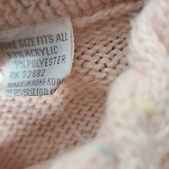 Vintage 80s Pastel Pink Knit Oversized Cozy Barbiecore Sweater XL - Picture 6 of 13